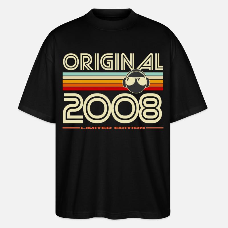 Original 2008 Édition Rétro - T-shirt bio Blaster 2.0 coupe oversize Stanley/Stella Unisexe - noir