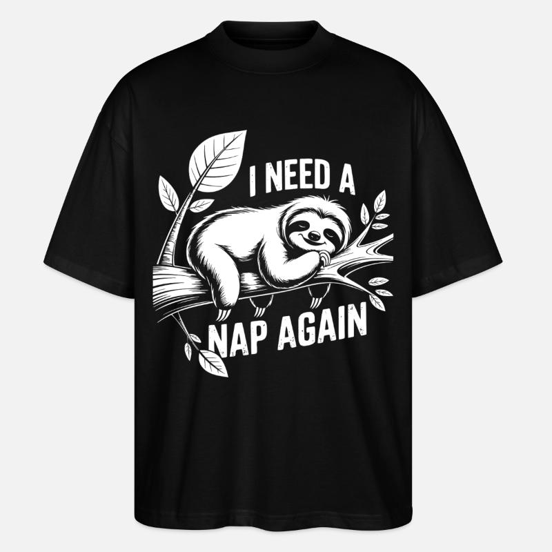 Ich brauch nen Nap - Stanley/Stella Oversized Unisex Bio T-Shirt Blaster 2.0 - Schwarz