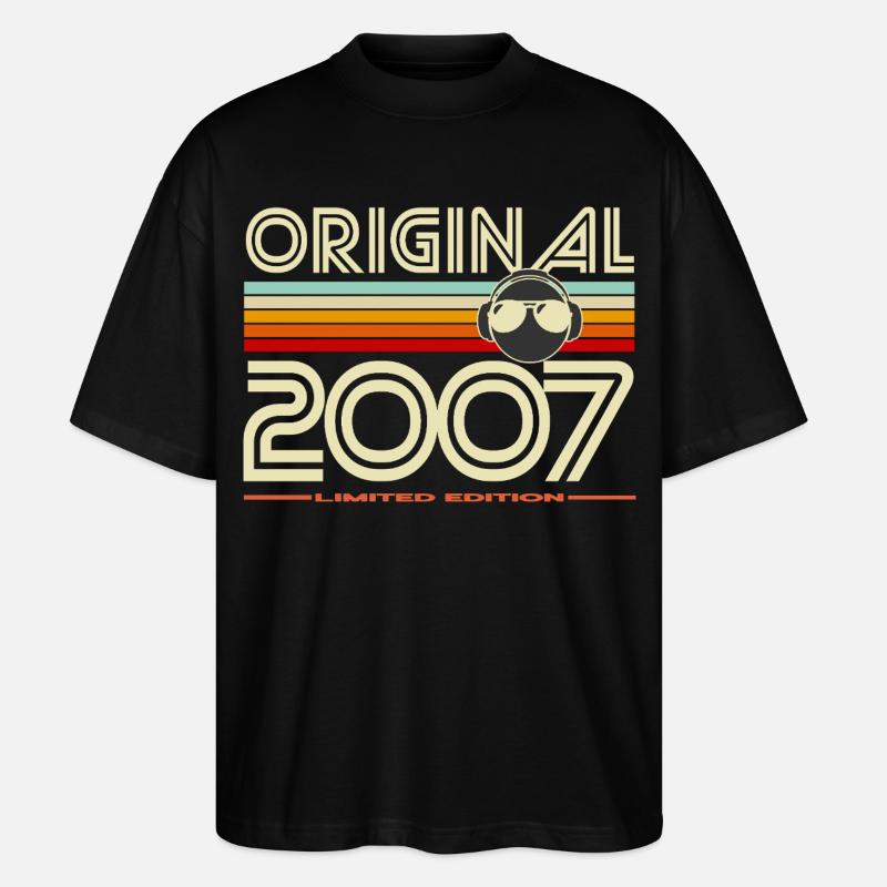 Originale Retro-Edition 2007 - Stanley/Stella Oversized Unisex Bio T-Shirt Blaster 2.0 - Schwarz