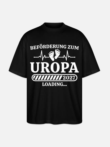 Uropa 2027 Loading – Geschenk Schwangerschaft - Stanley/Stella Oversized Unisex Bio T-Shirt Blaster 2.0 - Schwarz