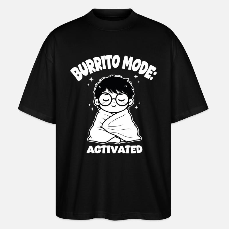 Couverture Burrito Mode - T-shirt bio Blaster 2.0 coupe oversize Stanley/Stella Unisexe - noir
