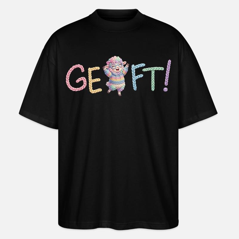 Geschafft! Schaf - Stanley/Stella Oversized Unisex Bio T-Shirt Blaster 2.0 - Schwarz