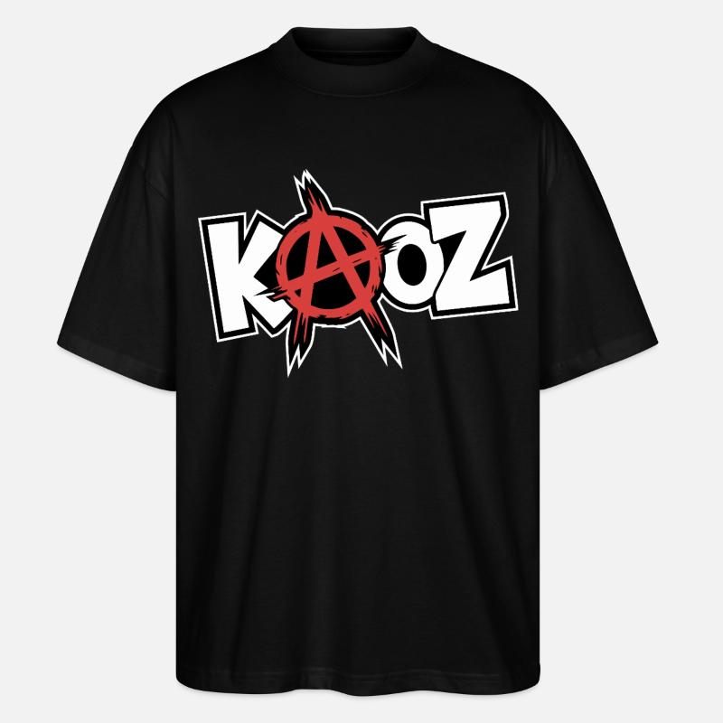 Kool KAOZ Anarchy Graffiti - Stanley/Stella Oversized Unisex Organic T-shirt Blaster 2.0 - black