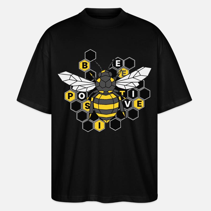 Bee Positive Bee Beekeeper - Stanley/Stella Oversized Unisex Organic T-shirt Blaster 2.0 - black