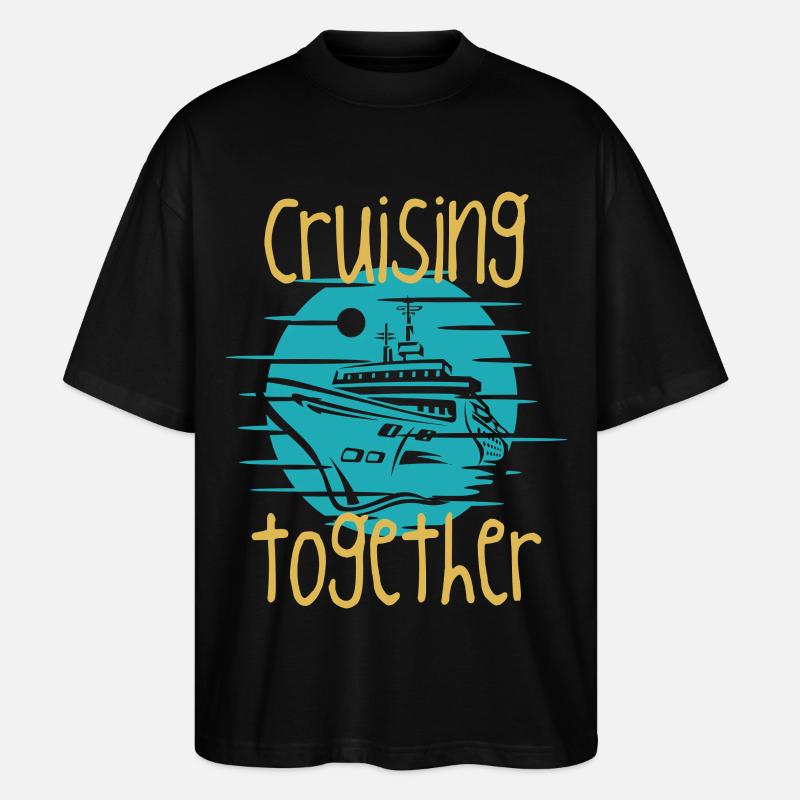 Graphique du bateau de croisière ensemble - T-shirt bio Blaster 2.0 coupe oversize Stanley/Stella Unisexe - noir