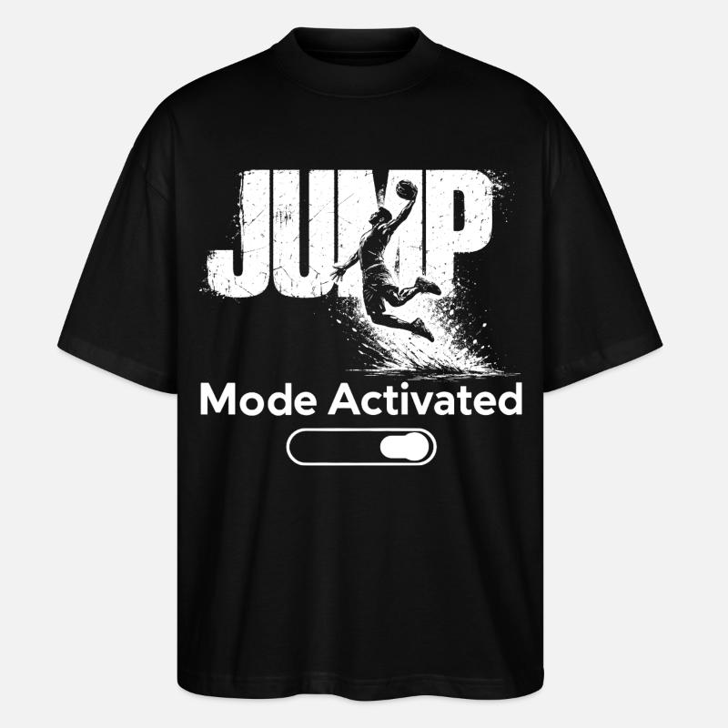 Mode saut, t-shirt activé Basket-dunk - T-shirt bio Blaster 2.0 coupe oversize Stanley/Stella Unisexe - noir