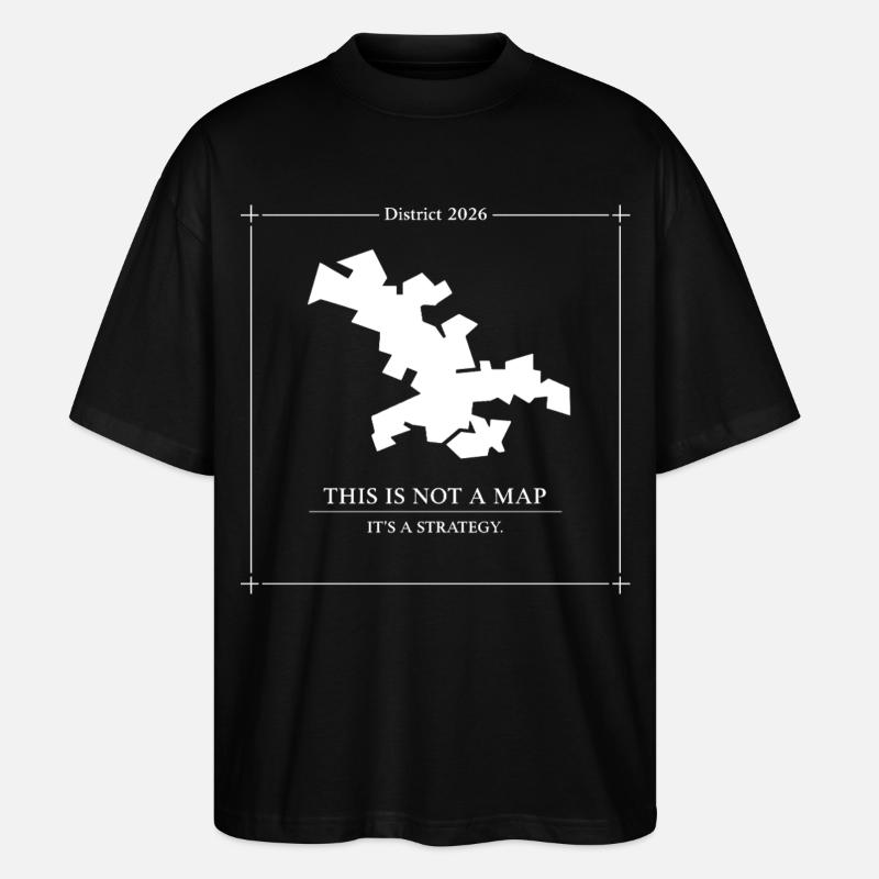 District 2026 Strategy Map Concept - Stanley/Stella Oversized Unisex Organic T-shirt Blaster 2.0 - black