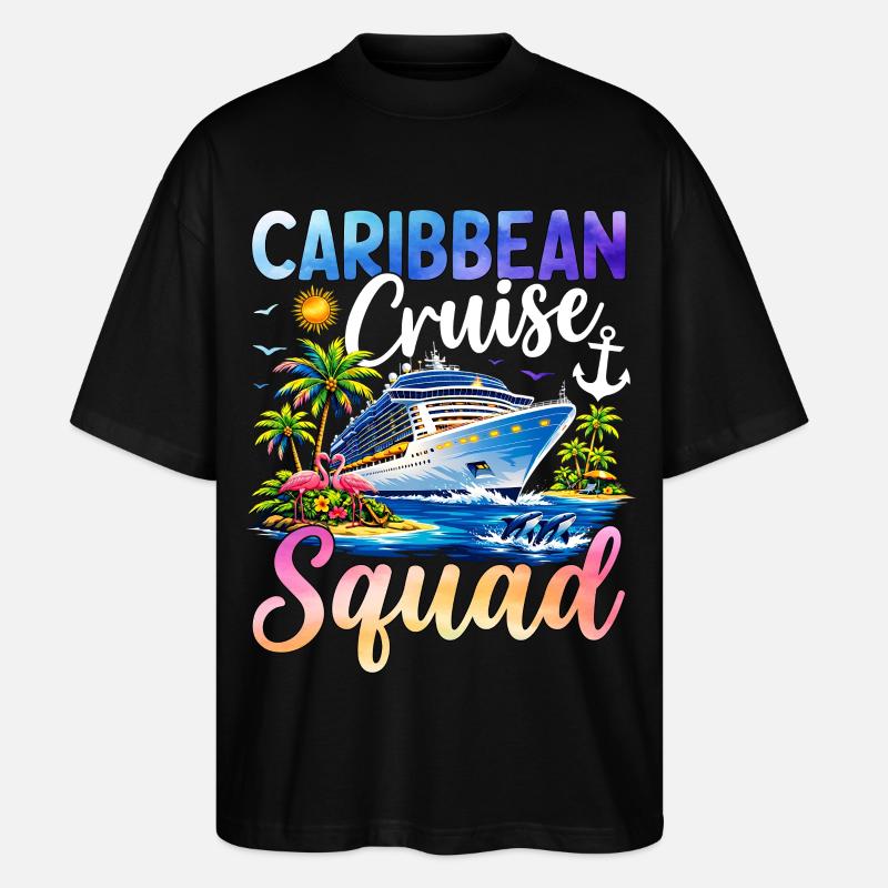 Caribbean Cruise Squad - Stanley/Stella Oversized Unisex Bio T-Shirt Blaster 2.0 - Schwarz