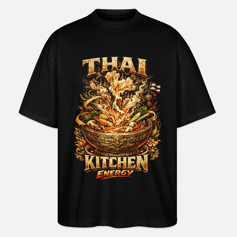 Thailand Thai Pride Thai Kitchen Energy - Stanley/Stella Oversized Unisex Bio T-Shirt Blaster 2.0 - Schwarz