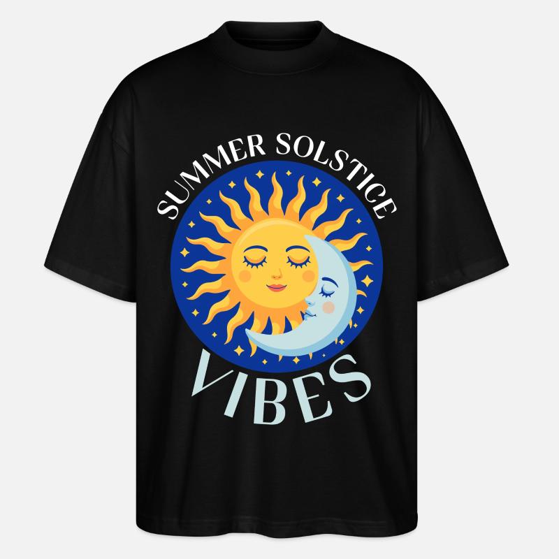 Litha Pagan Solstice d’été Midsommar - T-shirt bio Blaster 2.0 coupe oversize Stanley/Stella Unisexe - noir