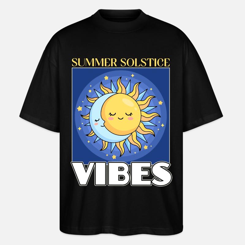 Litha Pagan Solstice d’été Midsommar - T-shirt bio Blaster 2.0 coupe oversize Stanley/Stella Unisexe - noir