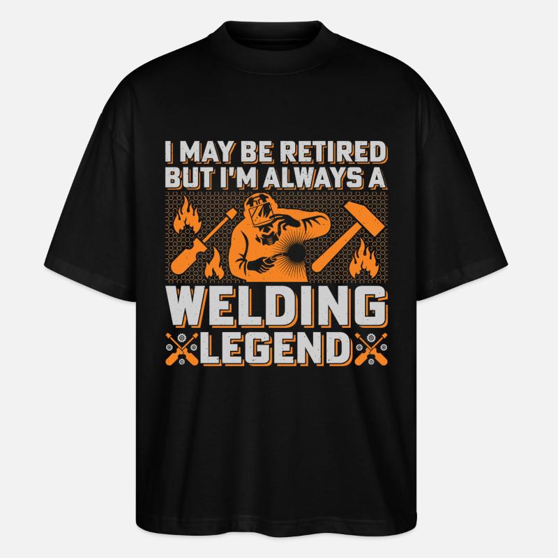 Welding Legend: Flames & Tools Welders - Stanley/Stella Oversized Unisex Organic T-shirt Blaster 2.0 - black