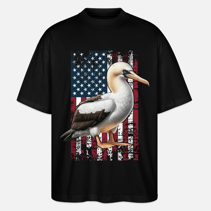 Nazca Booby US Nazca Tölpel - Stanley/Stella Oversized Unisex Bio T-Shirt Blaster 2.0 - Schwarz