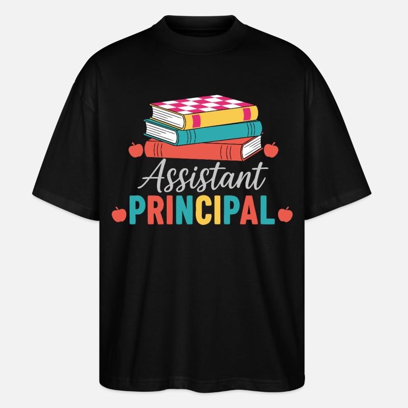 Konrektor Assistant Principal Bücher - Stanley/Stella Oversized Unisex Bio T-Shirt Blaster 2.0 - Schwarz