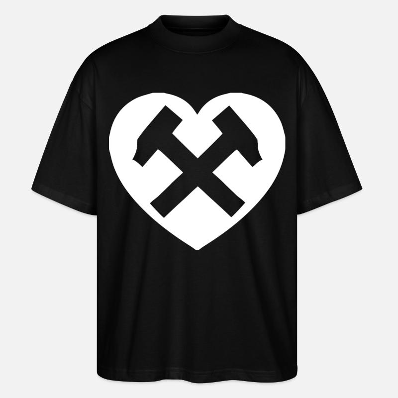 Hearthammer : L’amour dans l’acier - T-shirt bio Blaster 2.0 coupe oversize Stanley/Stella Unisexe - noir