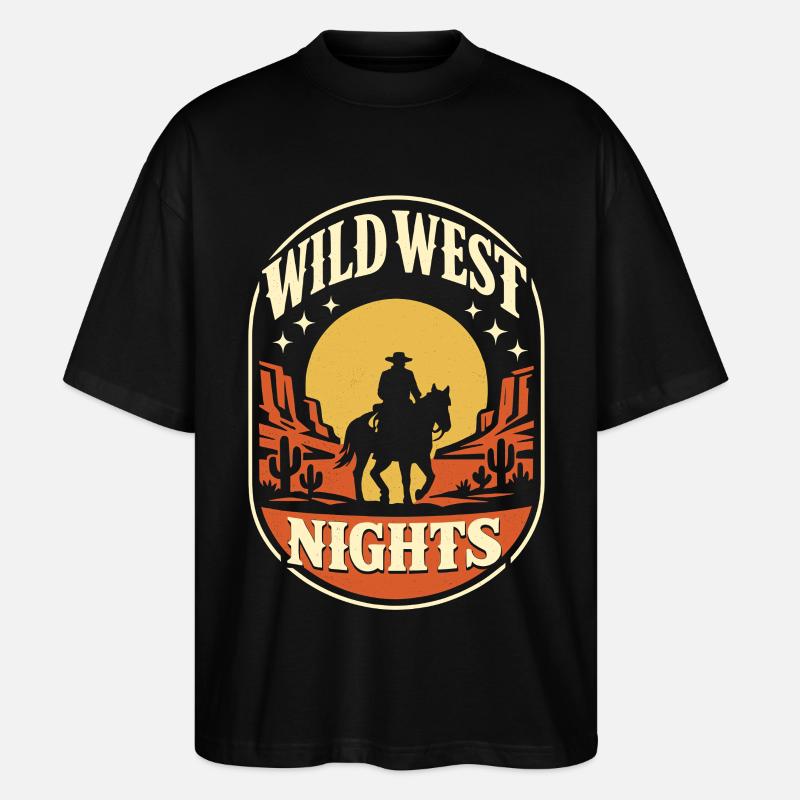 Nuits du Far West - T-shirt bio Blaster 2.0 coupe oversize Stanley/Stella Unisexe - noir