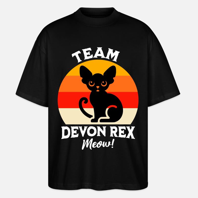 Team Devon Rex - Stanley/Stella Oversized Unisex Bio T-Shirt Blaster 2.0 - Schwarz
