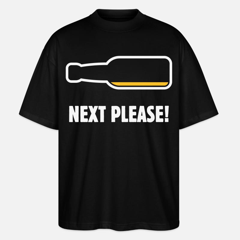 Next Please! (Beer / Beer / NEG 2C) - Stanley/Stella Oversized Unisex Organic T-shirt Blaster 2.0 - black