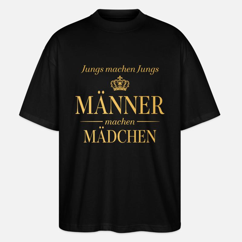 Jungs machen Jungs – Männer machen Mädchen - Stanley/Stella Oversized Unisex Bio T-Shirt Blaster 2.0 - Schwarz
