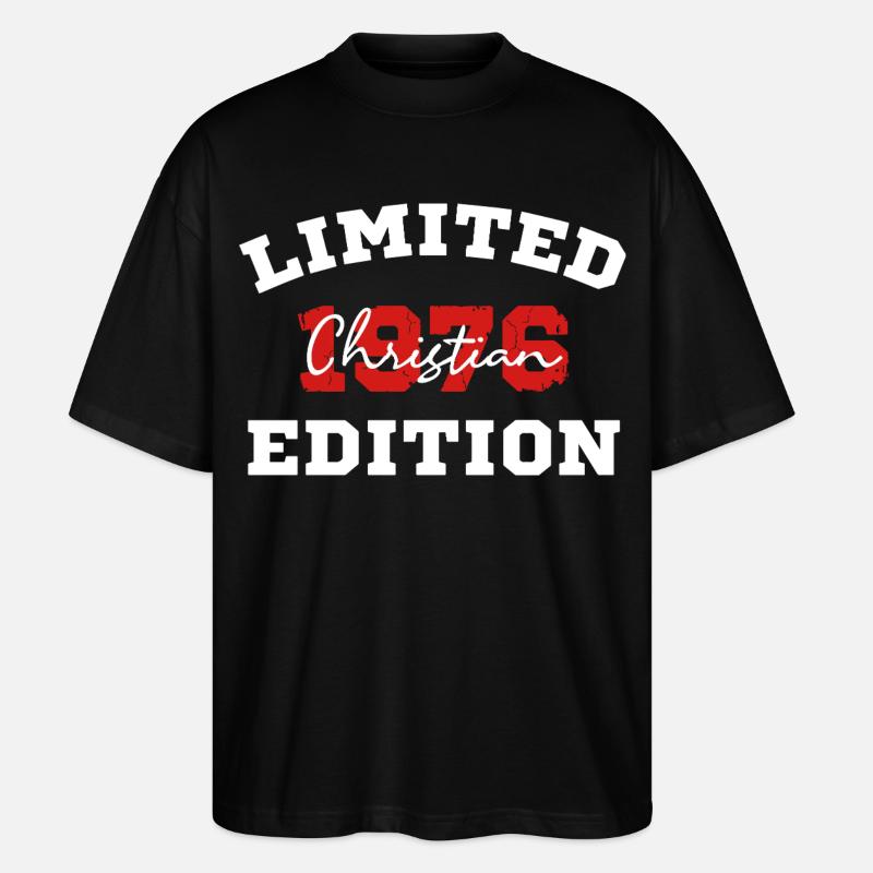 Édition chrétienne limitée 1976 - T-shirt bio Blaster 2.0 coupe oversize Stanley/Stella Unisexe - noir