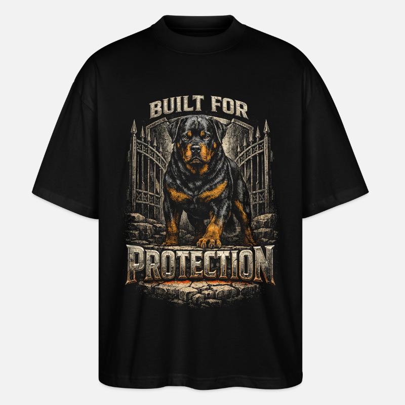 Rottweiler Hund - Stanley/Stella Oversized Unisex Bio T-Shirt Blaster 2.0 - Schwarz
