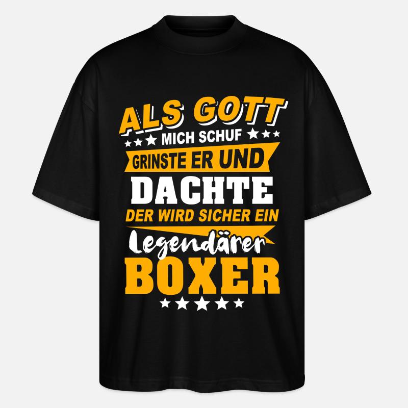 Boxer Boxen - Stanley/Stella Oversized Unisex Bio T-Shirt Blaster 2.0 - Schwarz