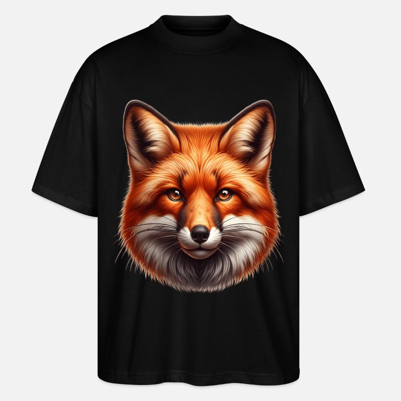 Rotfuchs Fuchs - Stanley/Stella Oversized Unisex Bio T-Shirt Blaster 2.0 - Schwarz