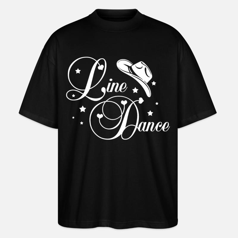 Line Dance Script - Stanley/Stella Oversized Unisex Organic T-shirt Blaster 2.0 - black