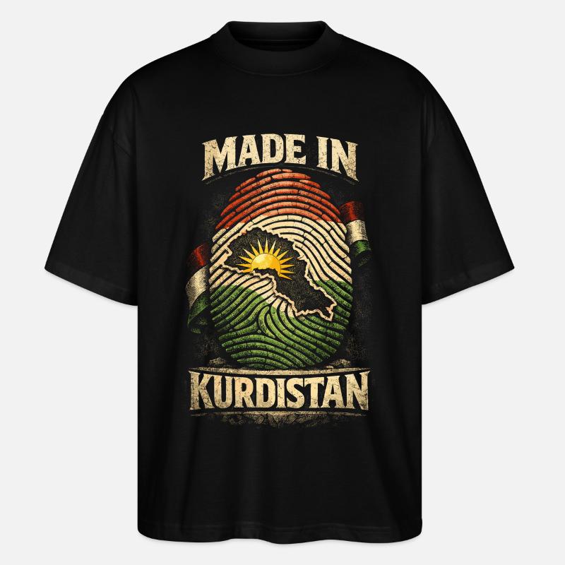 Fabriqué au Kurdistan, kurde, kurde - T-shirt bio Blaster 2.0 coupe oversize Stanley/Stella Unisexe - noir