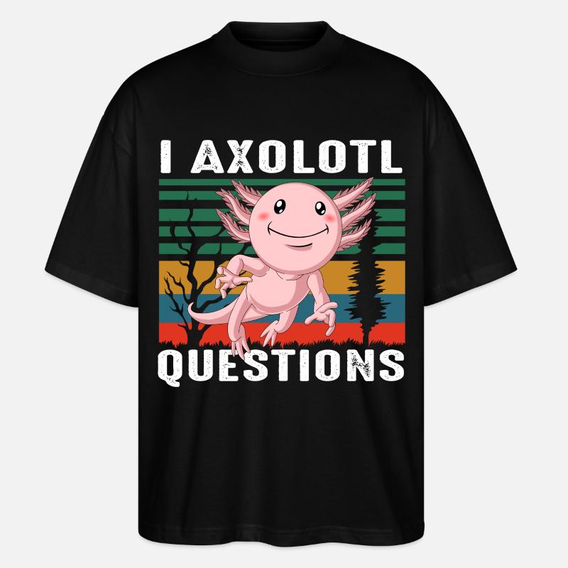 Axolotl Animal Lover Geschenkkunst - Stanley/Stella Oversized Unisex Bio T-Shirt Blaster 2.0 - Schwarz