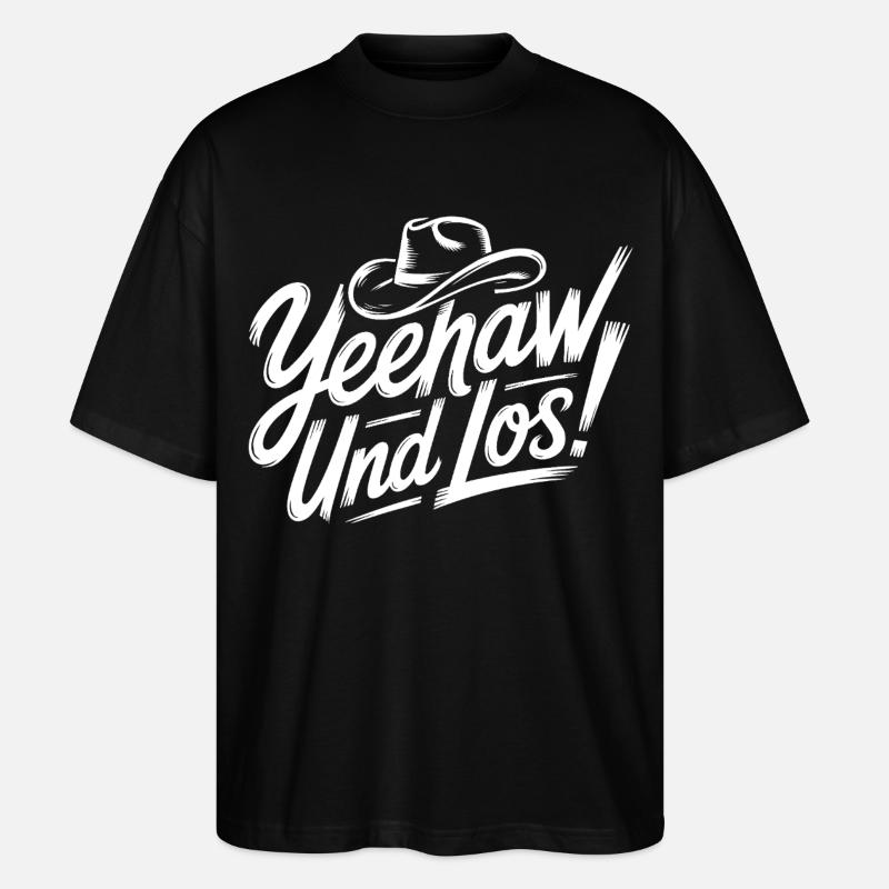Yeah and Los! Western Script - T-shirt bio Blaster 2.0 coupe oversize Stanley/Stella Unisexe - noir