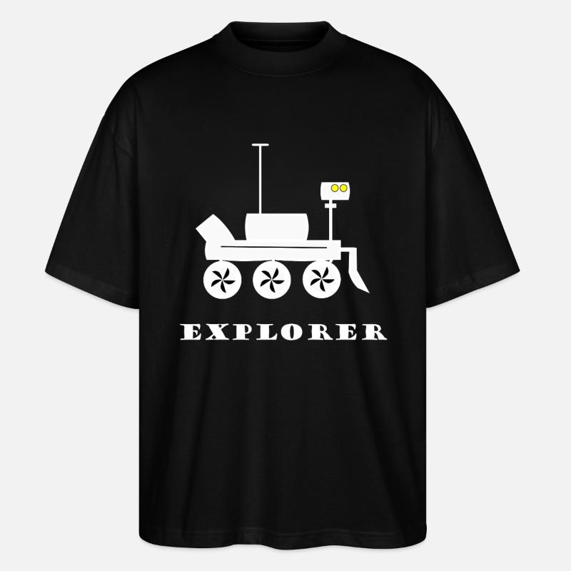 Expeditionrover Illustration Mars - Stanley/Stella Oversized Unisex Bio T-Shirt Blaster 2.0 - Schwarz
