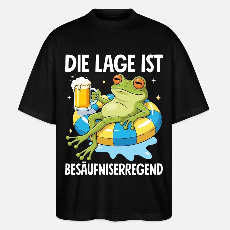 Die Lage Ist Besäufniserregend - Stanley/Stella Oversized Unisex Bio T-Shirt Blaster 2.0 - Schwarz