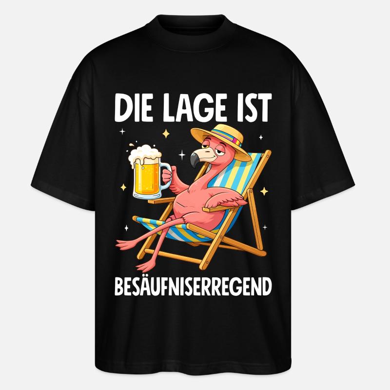 Die Lage Ist Besäufniserregend - Stanley/Stella Oversized Unisex Bio T-Shirt Blaster 2.0 - Schwarz