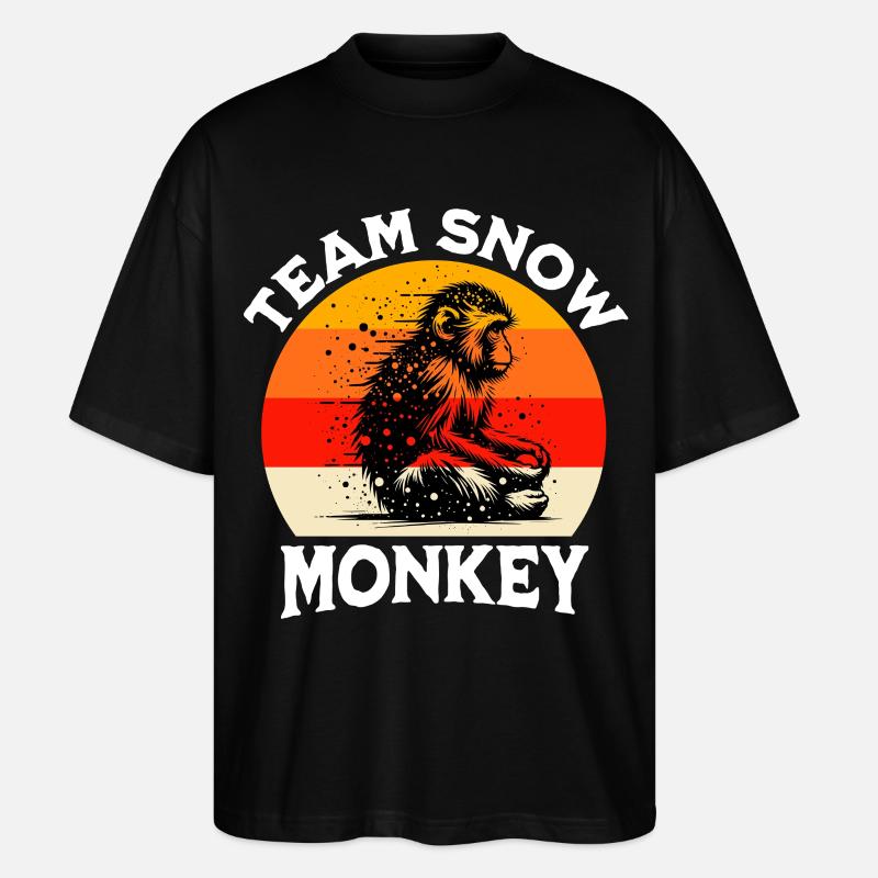 Team Schneeaffe - Stanley/Stella Oversized Unisex Bio T-Shirt Blaster 2.0 - Schwarz