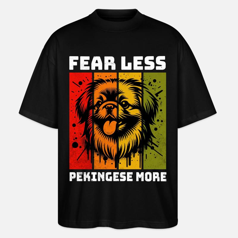 Pekingese Pekinese - Stanley/Stella Oversized Unisex Bio T-Shirt Blaster 2.0 - Schwarz