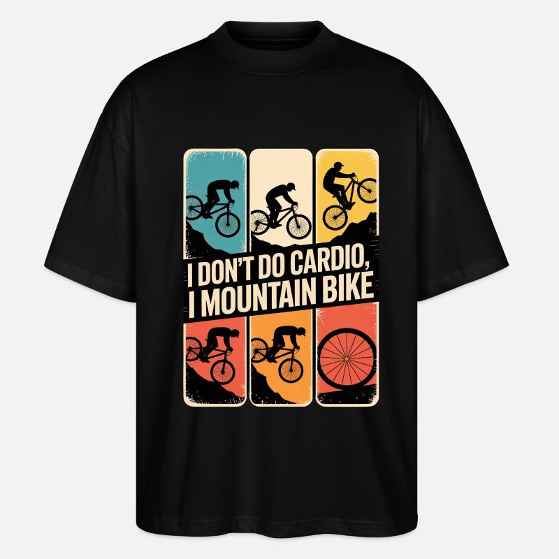 VTT, Descente, Action du cyclisme - T-shirt bio Blaster 2.0 coupe oversize Stanley/Stella Unisexe - noir