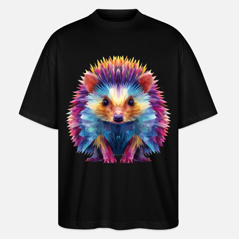 Igel  - Stanley/Stella Oversized Unisex Bio T-Shirt Blaster 2.0 - Schwarz