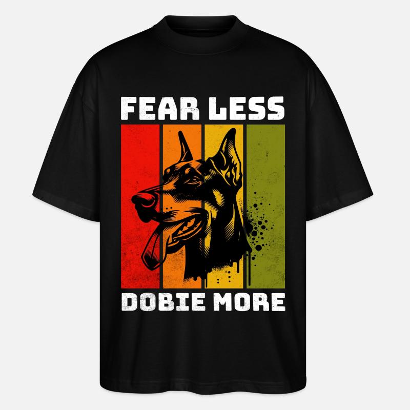 Doberman Dobermann - Stanley/Stella Oversized Unisex Bio T-Shirt Blaster 2.0 - Schwarz