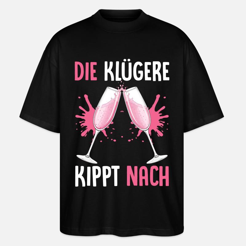 Die Klügere Kippt Nach - Stanley/Stella Oversized Unisex Bio T-Shirt Blaster 2.0 - Schwarz