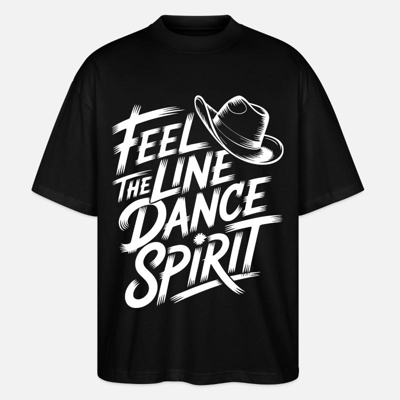 Line Dance Spirit - Stanley/Stella Oversized Unisex Bio T-Shirt Blaster 2.0 - Schwarz