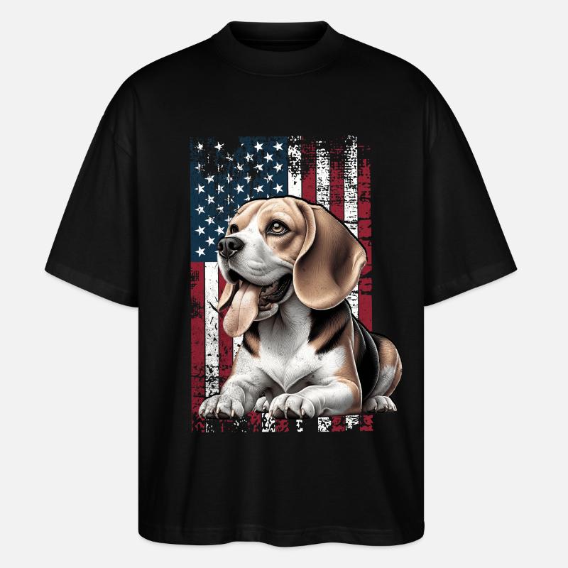 Beagle US Beagle - Stanley/Stella Oversized Unisex Organic T-shirt Blaster 2.0 - black