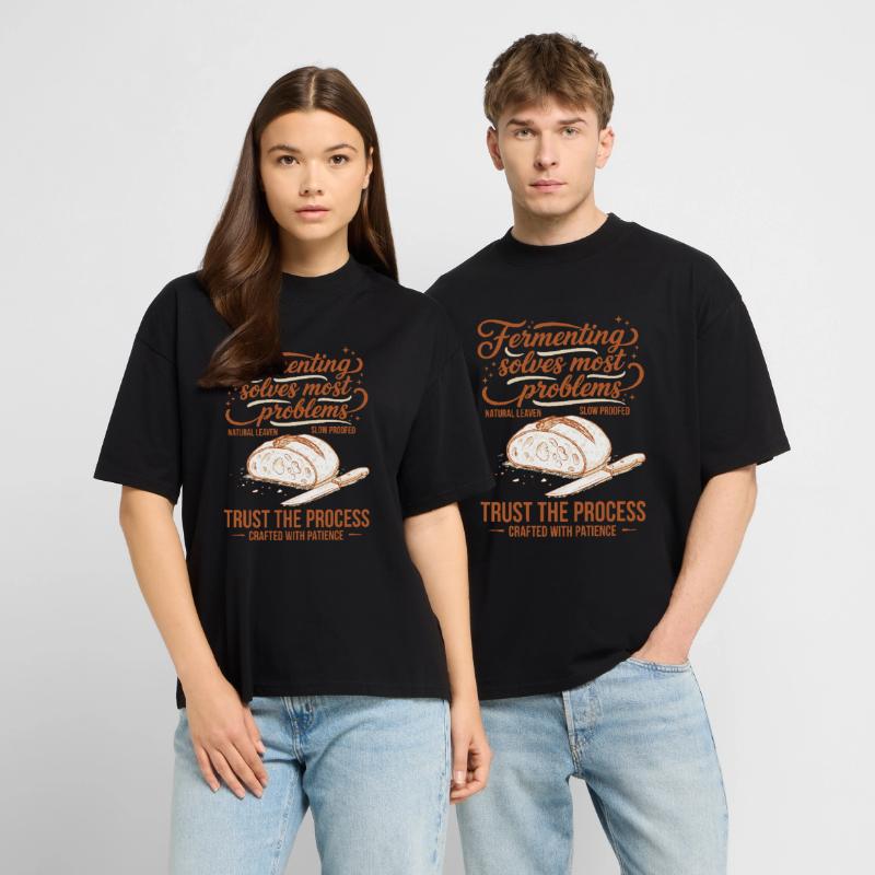 sourdough Fermenting Solves Problems Stanley/Stella Oversized Unisex Organic T-shirt Blaster 2.0
