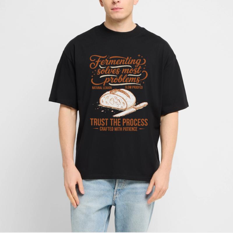 sourdough Fermenting Solves Problems Stanley/Stella Oversized Unisex Organic T-shirt Blaster 2.0