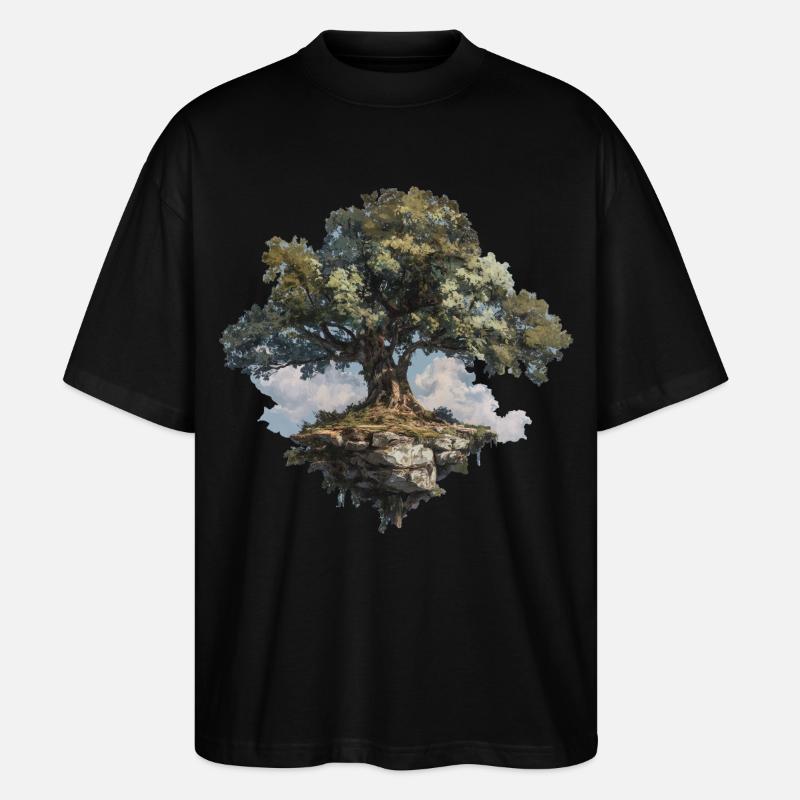 Baum - Stanley/Stella Oversized Unisex Bio T-Shirt Blaster 2.0 - Schwarz