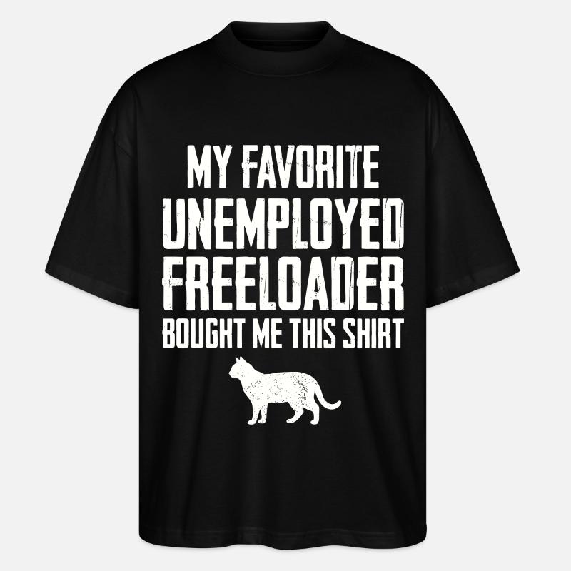 Chat Drôle de Profiteur - T-shirt bio Blaster 2.0 coupe oversize Stanley/Stella Unisexe - noir
