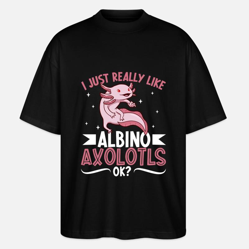 J’adore mon axolotl albinos - T-shirt bio Blaster 2.0 coupe oversize Stanley/Stella Unisexe - noir