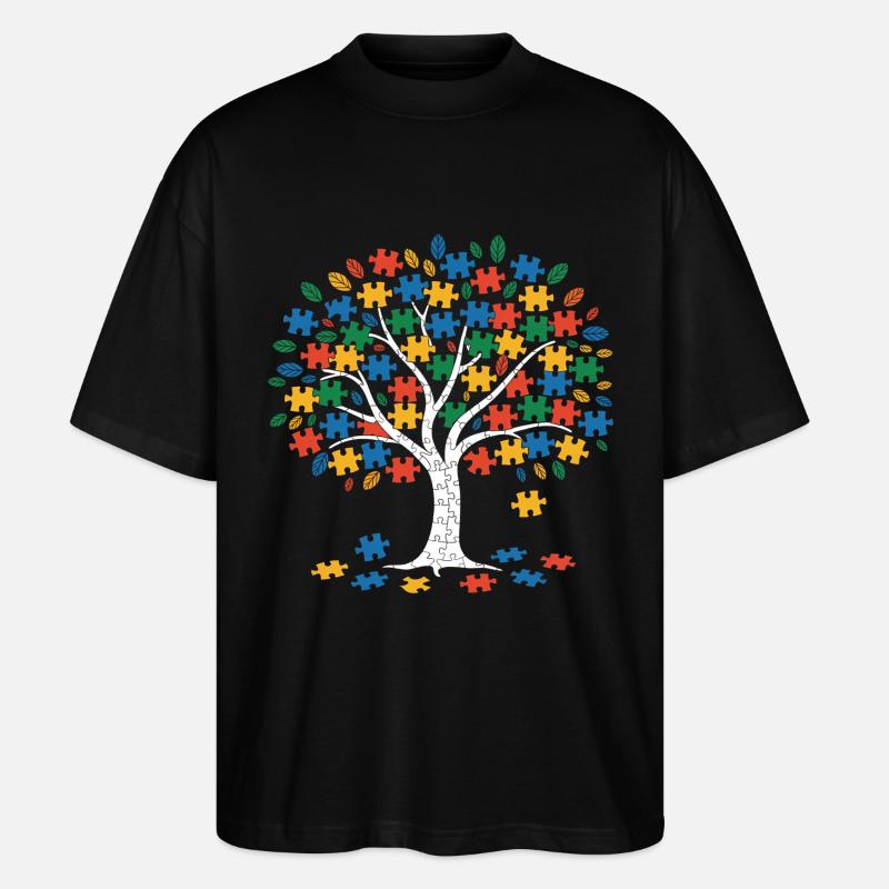 Autismus - Stanley/Stella Oversized Unisex Bio T-Shirt Blaster 2.0 - Schwarz