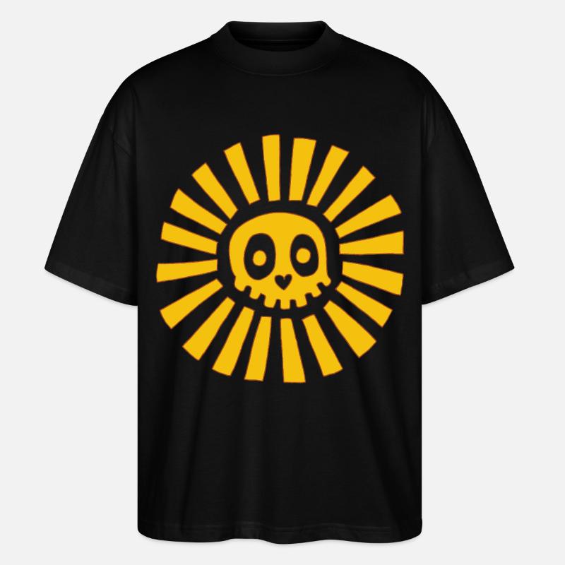 Crâne ensoleillé  - T-shirt bio Blaster 2.0 coupe oversize Stanley/Stella Unisexe - noir