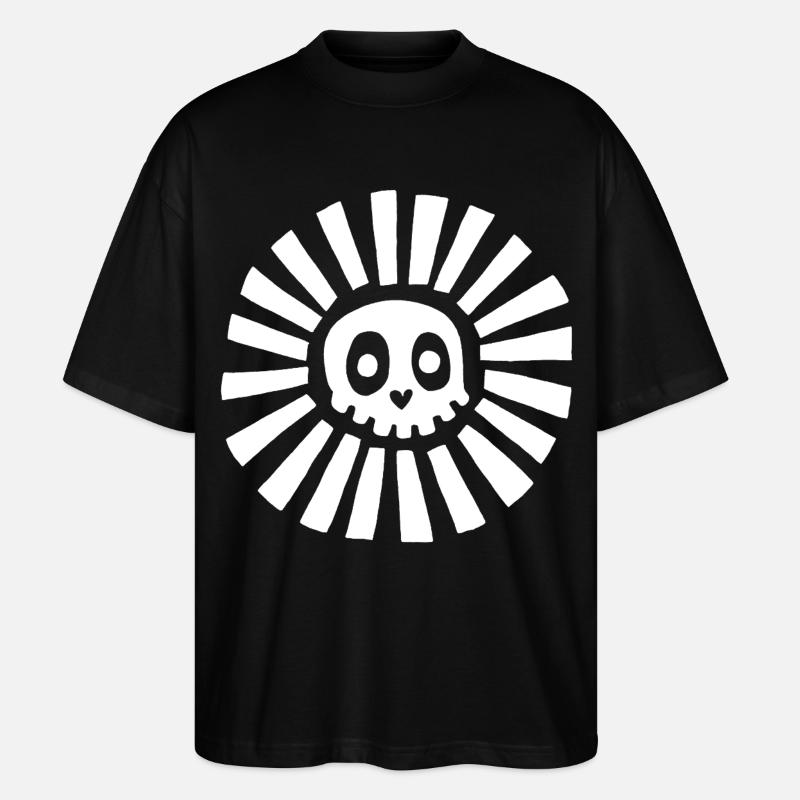 Crâne ensoleillé blanc - T-shirt bio Blaster 2.0 coupe oversize Stanley/Stella Unisexe - noir